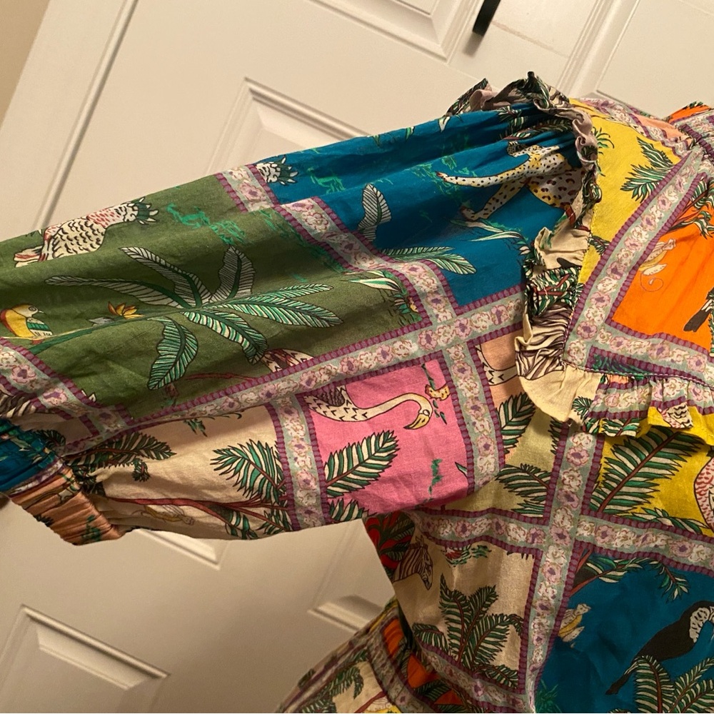 Bohemian Animal Print Midi Dress in Multicolor - Picture 13 of 15